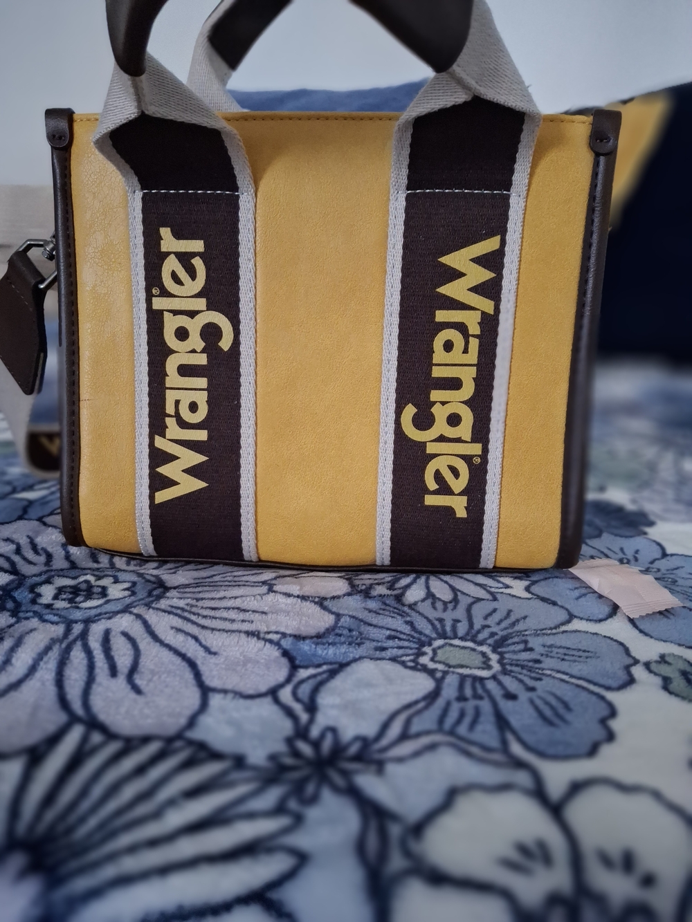 Wrangler Yellow & Brown Logo Tote